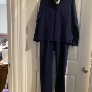 Figs Scrubs Deep Blue Womens Pantsuit Set